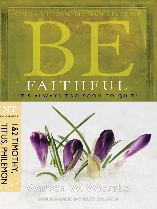 Title details for Be Faithful by Warren W. Wiersbe - Available